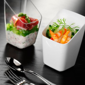 Plastic Tasting Cup PS White 4x4x7cm (20 Units)