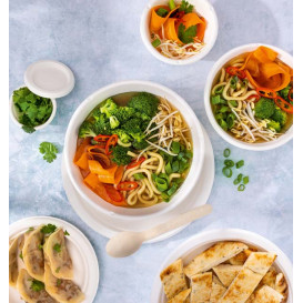 Sugarcane Plate White Ø15,5cm (50 Units) 