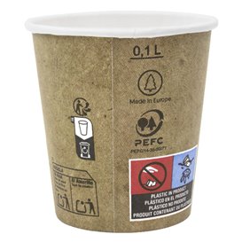 Paper Cup Kraft 4Oz/120ml Ø6,2cm (80 Units) 