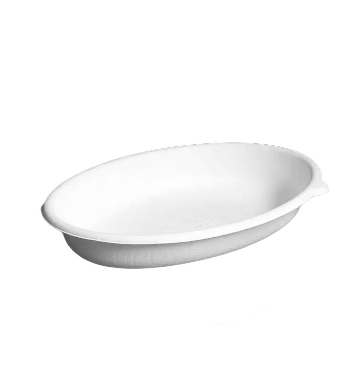 Sugarcane Tray Ecologic Oval White 940ml (50 Units)