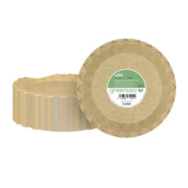 Kraft Paper Plate “Flower” Ø18cm 225g/m² (50 Units) 