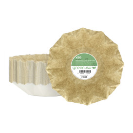 Kraft Paper Deep Plate “Flower” Ø16cm 245g/m² (800 Units)