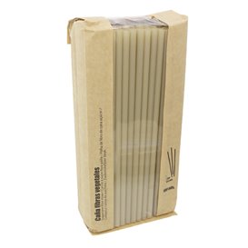 Eco Sugar Cane Straw Ø0,8cm 25cm (50 Units)