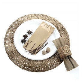 Wooden Cutlery Kit Fork, Knife and Napkin (1.200 Units)