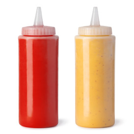 Squeezy Sauce Dispenser Plastic Translucent 360ml (6 Units) 