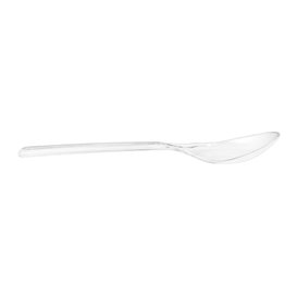 Reusable Plastic PS Spoon Transparent 18cm (1.000 Units)