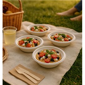 Sugarcane Bowl White 350ml Ø13,5cm (500 Units)