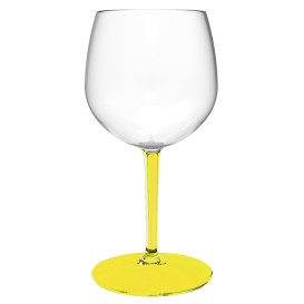 Reusable Durable Balloon Glas in TT Yellow Foot 580ml (1 Unit)