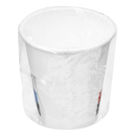 Wrapped Cardboard Cup 9 Oz/280ml White Ø8,1cm (50 Units)