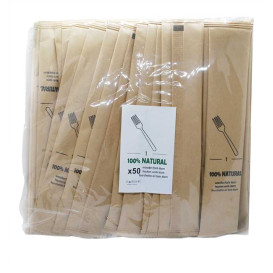 Wrapped Wooden Fork 16cm (50 Units)