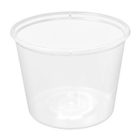 Plastic Food Container in PP Transparent  with Lid 740ml (50 Units)