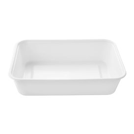 Rectangular Container in PP White with Lid 500ml 17,3x11,9cm (500 Units)