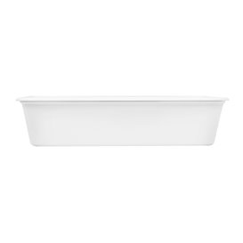 Rectangular Container in PP White with Lid 500ml 17,3x11,9cm (50 Units)