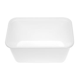 Rectangular Container in PP White with Lid 1.000ml 17,3x11,9cm (50 Units)