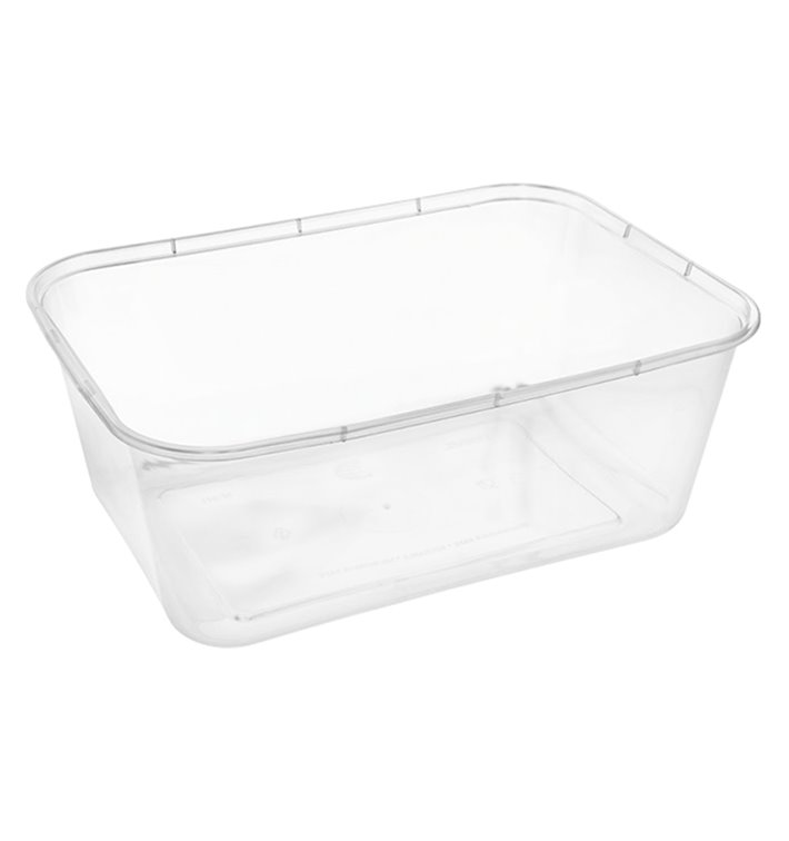Rectangular Container in PP Transparent with Lid 1.500ml 20,4x15,3cm (50 Units)