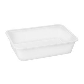 Rectangular Container in PP White with Lid 1.500ml 20,4x15,3cm (500 Units)