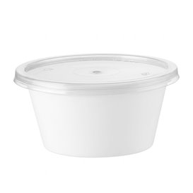 Sauce Cup in PP White avec Lid 2Oz/60ml (100 Units)