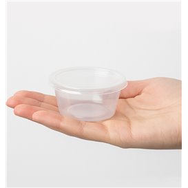 Sauce Cup in PP Transparent avec Lid 2Oz/60ml (100 Units)