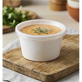 Sauce Cup in PP White avec Lid 4Oz/120ml (2.000 Units)