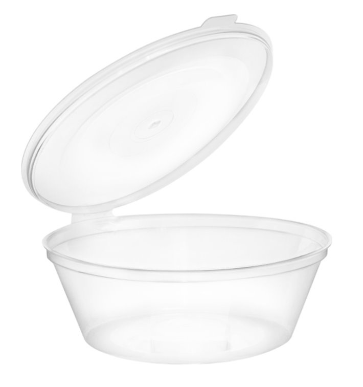 Hinge Sauce Cup in PP with Lid 6Oz/180ml (100 Units)
