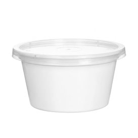 Sauce Cup in PP White avec Lid 4Oz/120ml (2.000 Units)