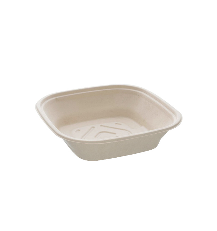 Sugarcane Bowl Natural Square Shape 2250ml 27cm (25 Units)