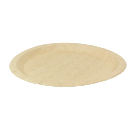 Paper Plate Round Greaseproof Shape Kraft Ø26cm 245g/m² (350 Units) 