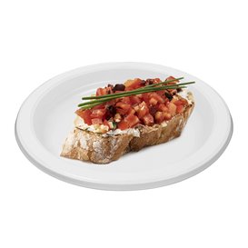 Reusable Plate Flat Economic PS White Ø16,5cm (450 Units)