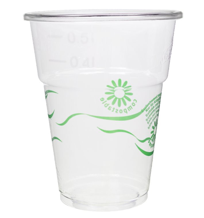 Compostable PLA Cup Clear 250ml Ø7,3cm (500 Units)