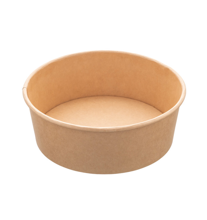Salad Bowl Kraft Cardboard 1.000ml Ø16,6cm (50 Units)