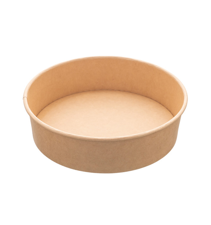 Salad Bowl Kraft Cardboard 950ml Ø18,5cm (300 Units)