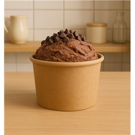Dessert Cup Kraft Cardboard 250ml Ø9,0cm (500 Units)