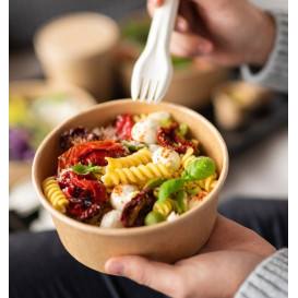 Multi-Food Bowl Kraft Cardboard 370ml Ø11,5cm (300 Units)