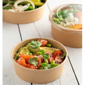 Salad Bowl Kraft Cardboard 600ml Ø15,0cm (50 Units)