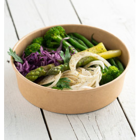 Salad Bowl Kraft Cardboard 950ml Ø18,5cm (50 Units)