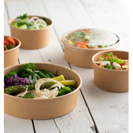 Salad Bowl Kraft Cardboard 950ml Ø18,5cm (50 Units)