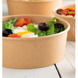 Salad Bowl Kraft Cardboard 1.300ml Ø18,5cm (300 Units)