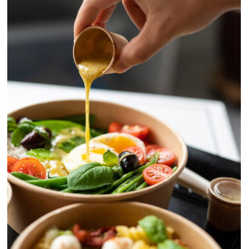 Salad Bowl Kraft Cardboard 1.300ml Ø18,5cm (50 Units)