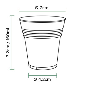Plastic Cup PS Vending Clear 160 ml (100 Units)