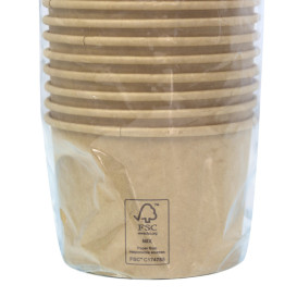 Multi-Food Bowl Kraft-Kraft Cardboard 550ml Ø11,5cm (300 Units)