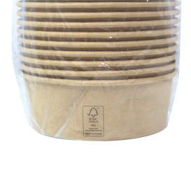 Salad Bowl Kraft-Kraft Cardboard 600ml Ø15,0cm (300 Units)