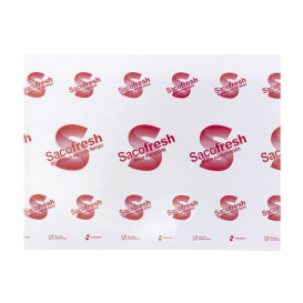 Reusable PE-Paper Bags with Adhesive Flap Sacofresh Red 30x36cm (100 Units)