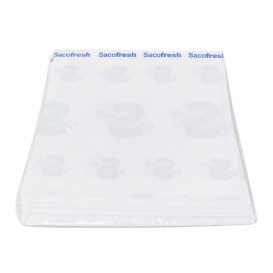 PE-Paper Bags with Adhesive Flap Sacofresh Blue 30x25cm (100 Units)