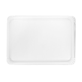 Paper Tray Rectangular shape White 25x34cm (300 Units)
