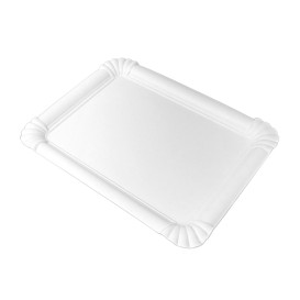 Paper Tray Rectangular shape White 18x24cm (600 Units)