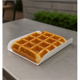Paper Tray Waffle White 15x13cm (100 Units)  