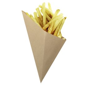 Paper Food Cone Grease-Proof Karft 25,5cm 100gr (1.600 Units)