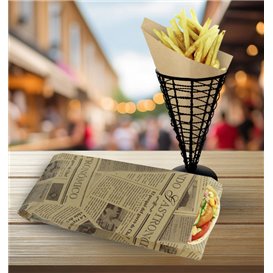 Paper Baguette Bag Kraft Times 12+2x26cm (100 Units)