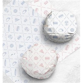 Eco Greaseproof Paper for Wrappling Blue 30x40cm (3.000 Units)