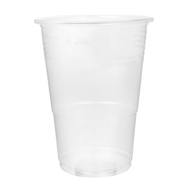 Plastic Cup PP Clear 300ml Ø7,3cm (100 Units)  